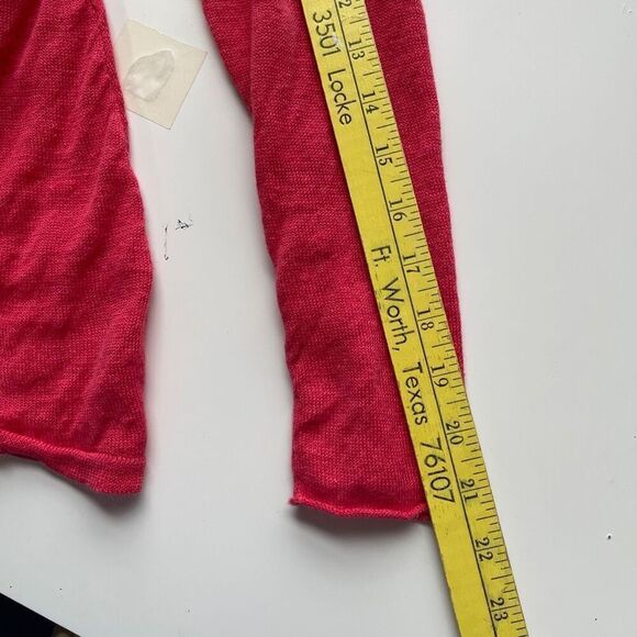 Eileen Fisher Chery Red Linen Sweater - Picture 5 of 7